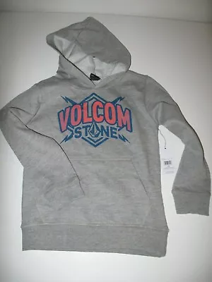 Volcom Little Boys M/5 Hooded Sweatshirt Gray Hoodie Pullover Roundabout • $22