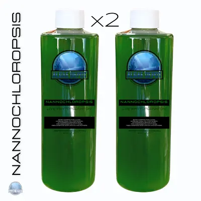 LIVE Phytoplankton SALE! NANNOCHLOROPSIS (pure) - (2) 16oz Bottles! - FAST SHIP! • $22.95