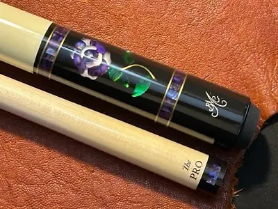Meucci Glass Rose Purple Pool Cue With The Pro Maple Shaft. • $1140