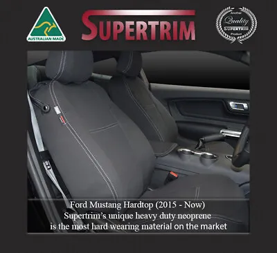 Front Full Back Pocket+Rear Seat Cover Fit Ford Mustang Hardtop Premium Neoprene • $362.04