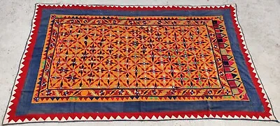 75  X 45  Vintage Mirror Embroidery Rabari Ethnic Door Wall Tribal Hanging • $10.51