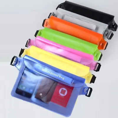 Swimming Waterproof Underwater Case Cover Dry Pouch Mobile Phone Waist Bag Pool • £3.95