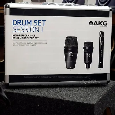 AKG Drum Set Session I (7) Microphone Kit W/Bass/Overhead/Snare/Tom+Boundary Mic • $399