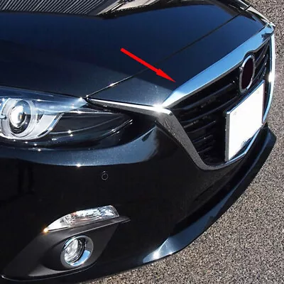 Fit For Mazda 3 Axela 2014-16 Chrome Front Hood Bonnet Grille Grill Cover Decor • $63.19