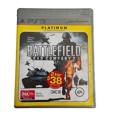 Battlefield Bad Company 2 PS3 Game With Manual PlayStation 3 Fast Post A8 • $7.42