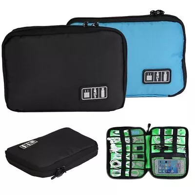 Portable Electronic Organizer Travel Cable Storage Bag Cord Case Accessories USA • $7.81