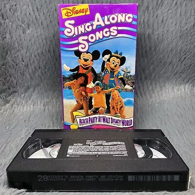 Disney Sing Along Songs Beach Party At Walt Disney World VHS Disneyana Movie • $19.99