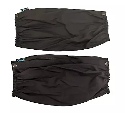 Vintage Chill Factor Arm Gaiters Sleeve Reversible Black 14.5” X 9” Moto Winter • $12.95