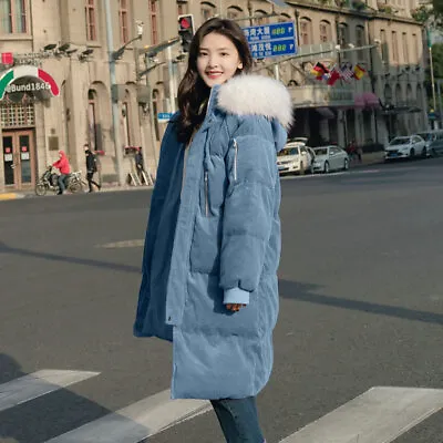 Corduroy Cotton Jacket Women's Mid-length Loose Korean Thickened Over The Knee • $179.39