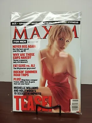 Maxim Magazine July August 1999 Michelle Williams Cover No Label Newsstand • $14.99