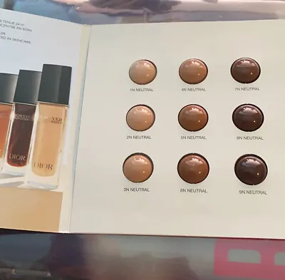 Dior Forever New Generation Foundation 9-Shade Sample Card • $9.95