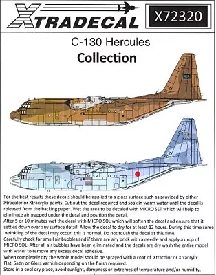 Xtra Decals 1/72 LOCKHEED C-130 HERCULES Foreign Users • $13.50