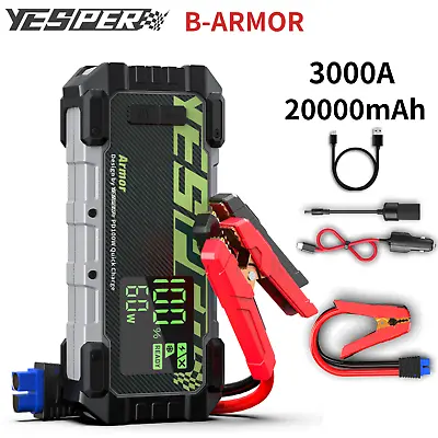 YESPER Jump Starter 3000A Car Jump Leads Heavy Duty Battery Start Booster Pack  • $172.99