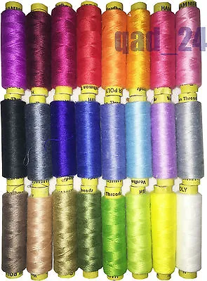 Cotton Sewing Thread Poly Hammer Colour Roll Quality Reel Spool Pure 180m Small • £1.49
