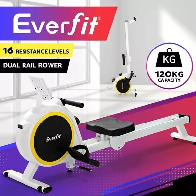 Everfit Rowing Machine 16 Levels Magnetic Rower Home Gym Cardio Workout • $278.95