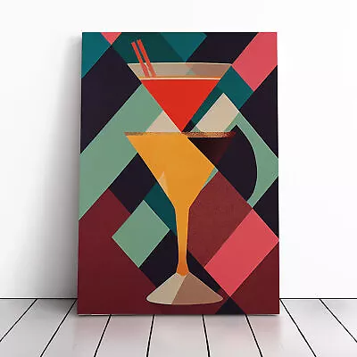 Retro Cocktail Canvas Wall Art Print Framed Picture Decor Living Room Bedroom • $31.07