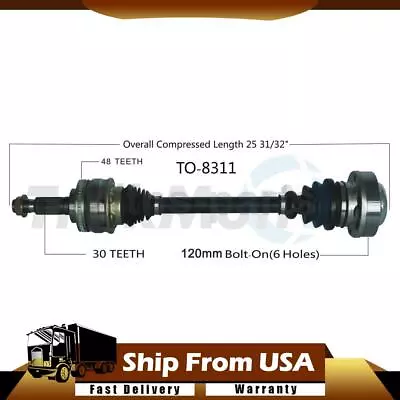 TrakMotive CV Joints Axle Rear Left 1x For Lexus SC430 4.3L 2002-2005 • $119.77