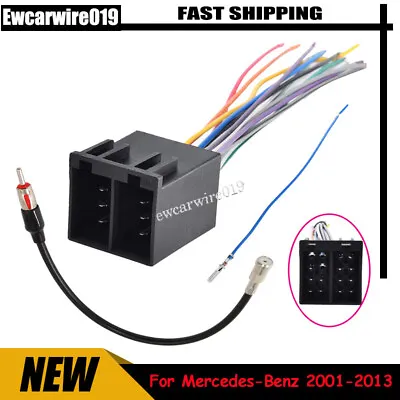 Car Radio Stereo Wiring Harness & Antenna Adapter For Mercedes-Benz 2001-2013 • $14.09
