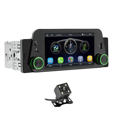 Single Din Car Stereo Radio Bluetooth CarPlay Mirror Link Hands-free Rear Camera • $76.40
