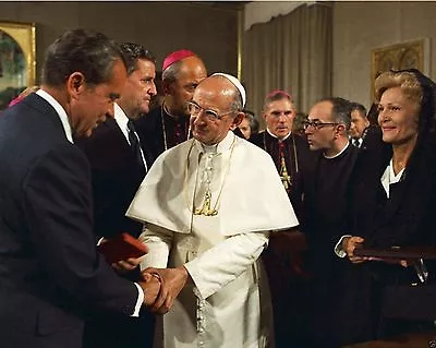 President Richard Nixon Shakes Hands With Pope Paul VI Vatican New 8x10 Photo • $8.99