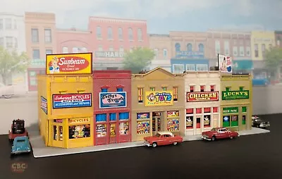 New N SCALE ~MERCHANT'S ROW~ CUSTOM BUILT Up WEATHERED BUILDING Walthers • $149