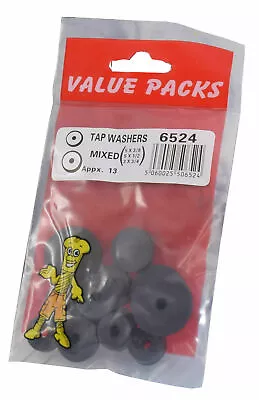 Assorted Rubber Flat Tap Washers For Sink Bath & Taps Sizes 3/8  1/2  3/4 . • £4.41