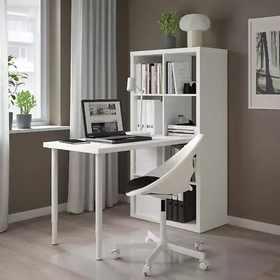 IKEA KALLAX LINNMON Desk Combination With Table Leg Shelving Unit 77x139x147cm • £191.90