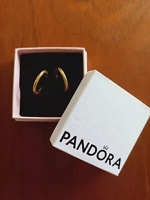 Pandora Moments Earrings - Gold - Brand New • $60