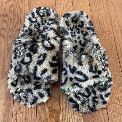 Vionic Relax Lux Gem Embellish Women's Orthoheel Slippers Leopard Print  Sz 8 • $29.99