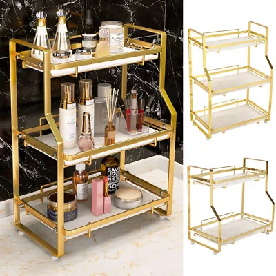 Luxury 3 Tiers Cosmetic Storage Box Rack Makeup Organizer Perfume Display Stand • £12.95