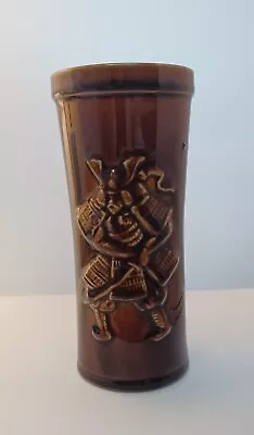 Vintage Ceramic Samurai Vase Mug Japan 16 Oz Brown  • $12.99