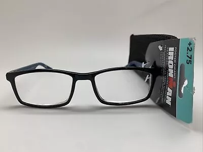 D333 Foster Grant IRONMAN IM2002 BLUE 2.75 Men's Reading Glasses READERS • $14.95