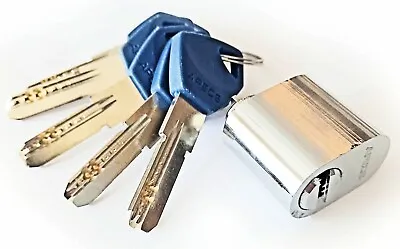 Scandinavian Oval Lock Apecs External Cylinder 5 Keys 6 Pin Assa Dorma Analog • $21.47