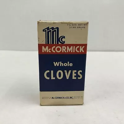 Vintage McCormick Whole Cloves Package Box • $10