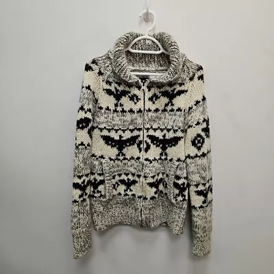 Schott USA Sweater Heavy Heritage Navajo Eagle Cardigan Wool Jacket Size Medium • £79.99
