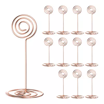 12pcs Table Number Holders 85mm Tall 40mm Base Width Circle Rose Gold • £9.42