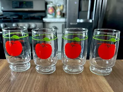 4 - Vintage Tomato Juice Glasses Swanky Swigs Style 4” By K-LOR NOS • $15