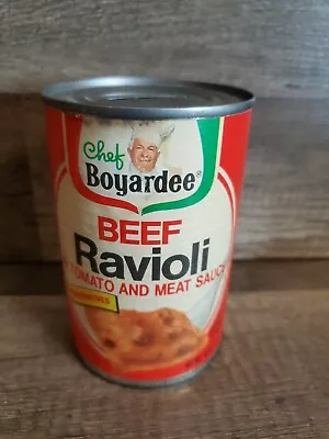 Vintage 1986 FOOD CAN Chef Boyardee Beef Ravioli Coin Bank  • $36.01