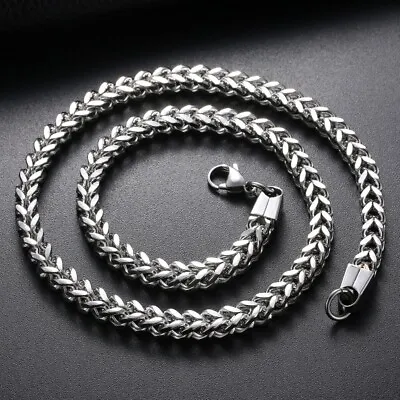 18 -30  Mens Stainless Steel 6mm Franco Box Cuban Curb Link Chain Necklace #N217 • $12.99