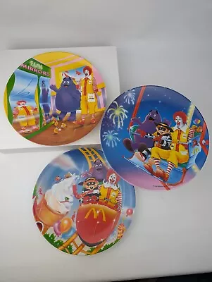 Vintage McDonald's Plastic Plates Summer Carnival Collection 1993 Set Of 3 EUC • $22