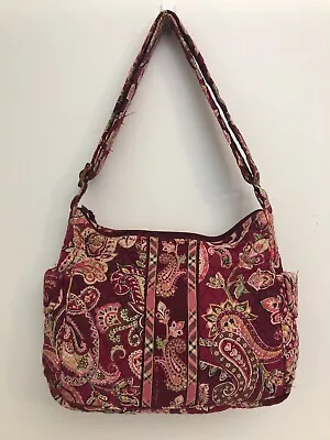 Vera Bradley Piccadilly Plum On The Go Crossbody Purse Shoulder Bag Made USA UC • $7.99