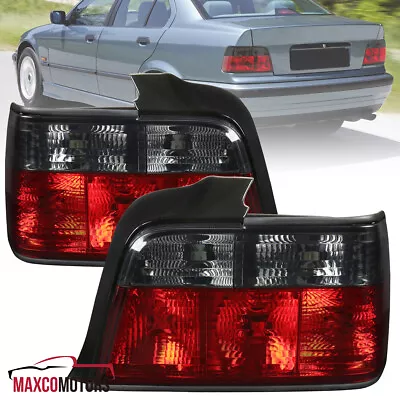 Red/Smoke Tail Lights Fits 1992-1998 BMW E36 3-Series 318i 4Dr Sedan Brake Lamps • $65.24