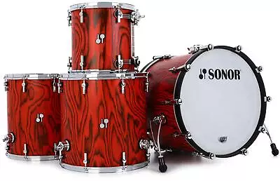 Sonor SQ2 Beech 4-piece Shell Pack - Fiery Red • $6034.54