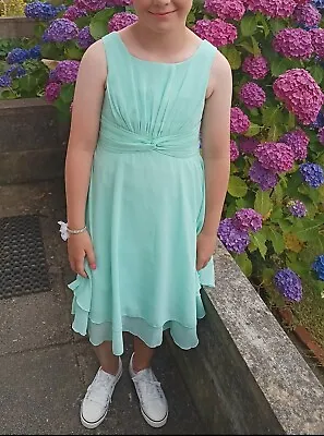 £7 • Buy Mint Green Party Prom Formal Evening Dress Size Aged 12. (Small) 