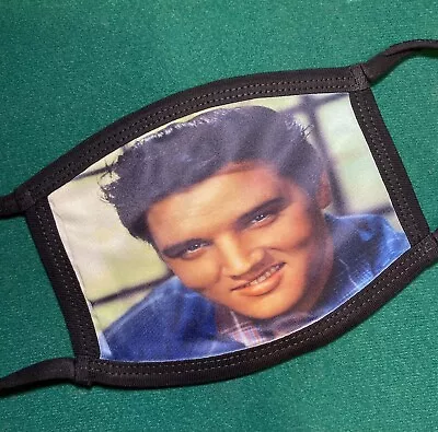 Rock & Roll Smiling Elvis Presley Face Mask Reusable Washable Double Layer • $15