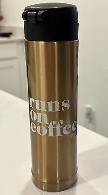 Victoria’s Secret PINK  Runs On Coffee  Limited Edition Travel Thermos Mug • $10