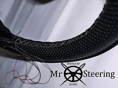 For Mg Mgb Perforated Leather Steering Wheel Cover 1962-76 Grey Double Stitching • $42.99