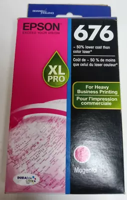 Genuine Epson 676 Magenta Ink Cartridge XL PRO Expired Date 02/2019 New Sealed • $14.99