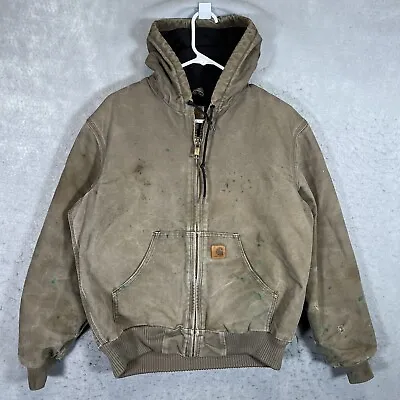 $69.99 • Buy A1 Vintage Carhartt Lined Sweatshirt Jacket Adult Small Brown Full Zip Hooded