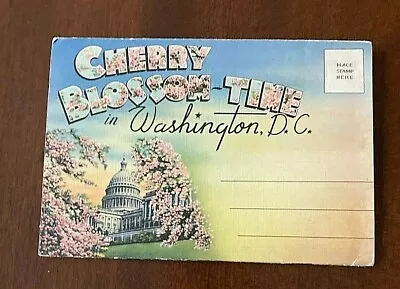 Vintage~ Souvenir Folder~cherry Blossom Time~washington D.c.~unposted~lot#b • $7.99